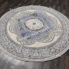 Круглый ковер в гостиную дизайн 01 Синий