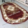 РОССИЙСКИЙ ЖАККАРДОВЫЙ КОВЕР МЕДАЛЬОН КРАСНЫЙ ОВАЛЬНЫЙ