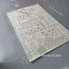 Тонкий Ковер для гостиной из артшелка дизайн 30299 Молочный