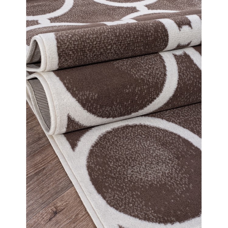 Ковер Sierra D713 BROWN-CREAM 2